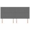 Headboard Light Grey 200 cm Cord Fabric