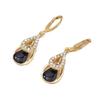 New Rhinestone Water Droplet Black Hollow Earrings For Woman Fashion Korean Jewelry Temperament Girl's Daily Wear Earrings