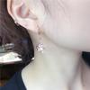 Изысканные Русские Серьги из 585 Пробы Фиолетового Золота с Полым Цветком Модные Персонализированные Изысканный Темперамент Покрытие Розовым Золотом