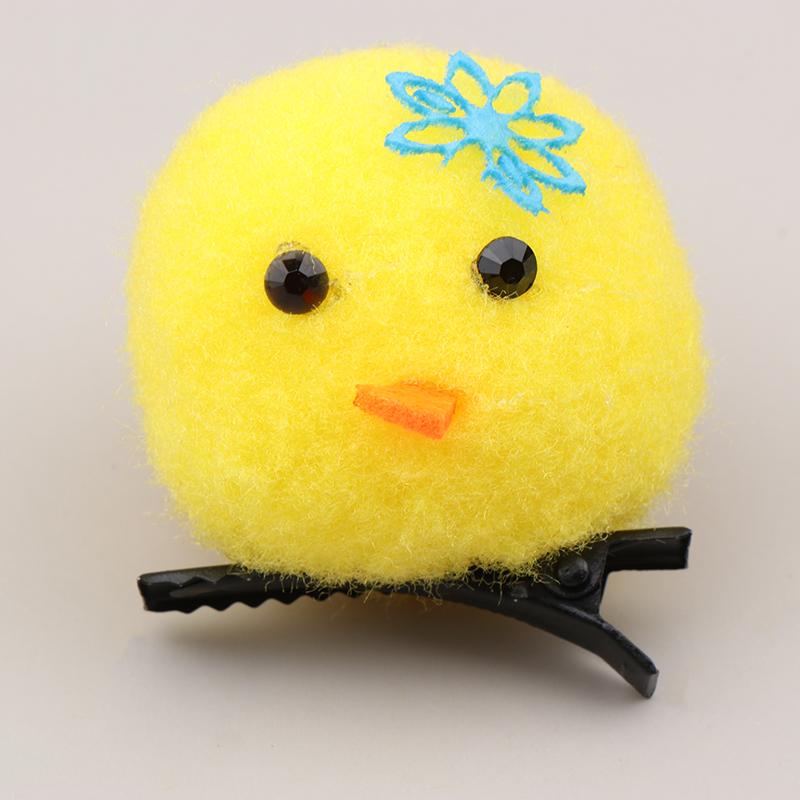 Милая флокированная маленькая желтая утка, плюшевая заколка для волос с животными, забавная весенняя клипса в виде утконоса, аксессуары, головной убор для детей