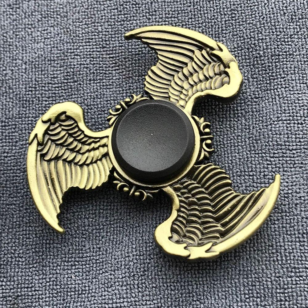 Zinc Zinc Zinc Alloy Finger Spinner Brass Color Hand Spinning Gyro Toy Fidget Spinner Adults Gift
