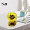 Golden Ball Award Figurine World Soccer Player Trophy Replica Resin Statue Sculpture Desktop Decoration Ornament Sports Fans Athletes Collectible Gift