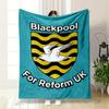 Blackpool Reform UK Blanket for all seasons blanket lunch break throw gift