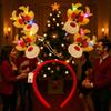 Christmas Luminous Headband Elk Christmas Tree Decoration Party Favors Birthday Festival Gathering Headwear Navidad Hair Accessory