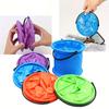 Multifunctional Folding Bucket Durable Portable Fishing Bucket Ideal for Beach, Travel and Outdoors Random Colors