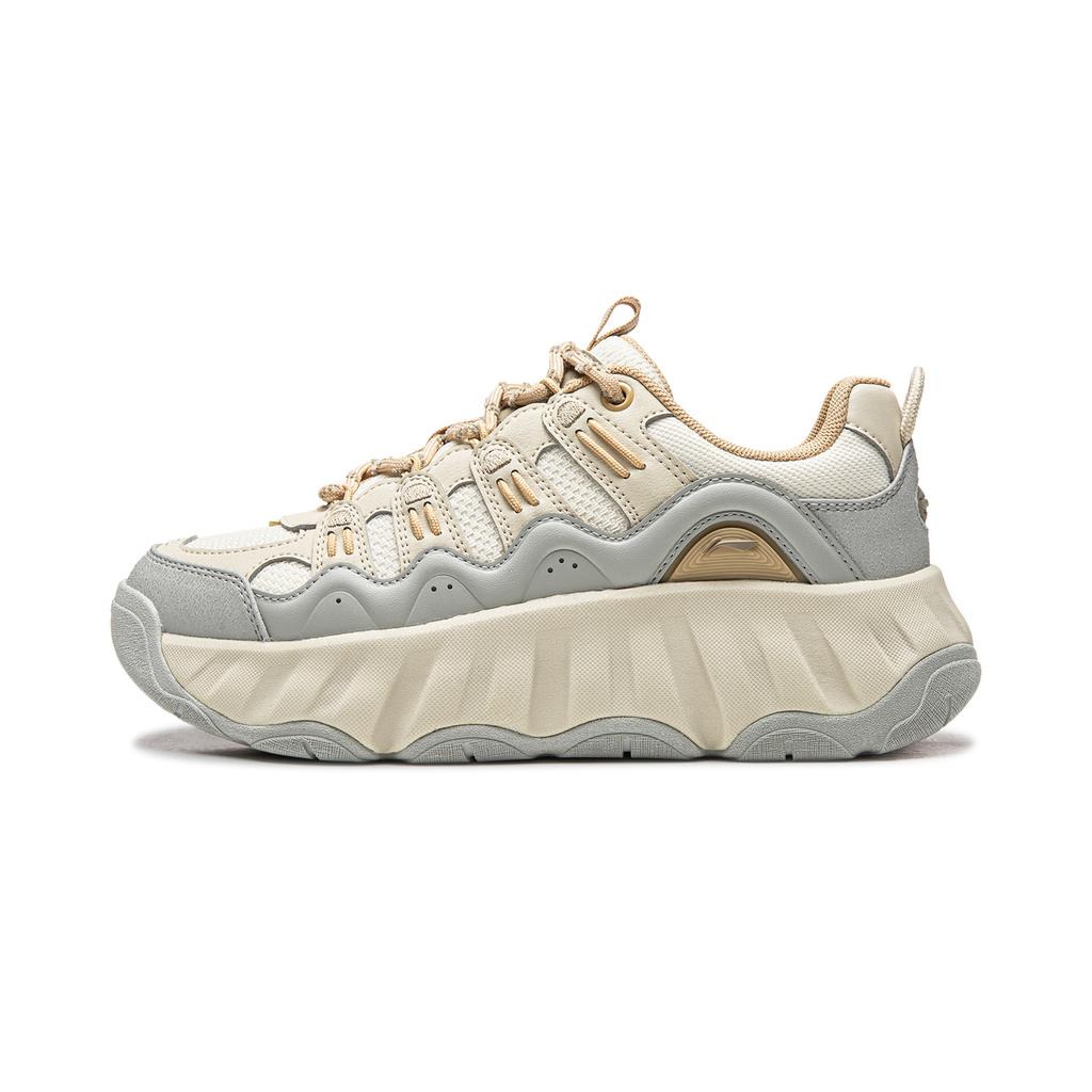 Li Ning Печенье Обувь Амортизация Скользкая Устойчивая к истиранию Дышащая Легкая Низкая Повседневная Обувь Женская AGCW028-5