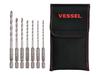[ Limited] VESSEL Porcelain Tile Drill Bit Set of 7 with Storage Pouch APD7S-1