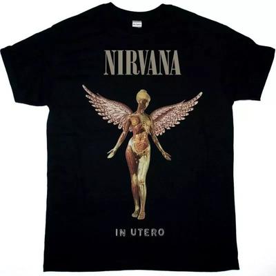 NIRVANA IN UTERO Новая Винтажная Унисекс Футболка