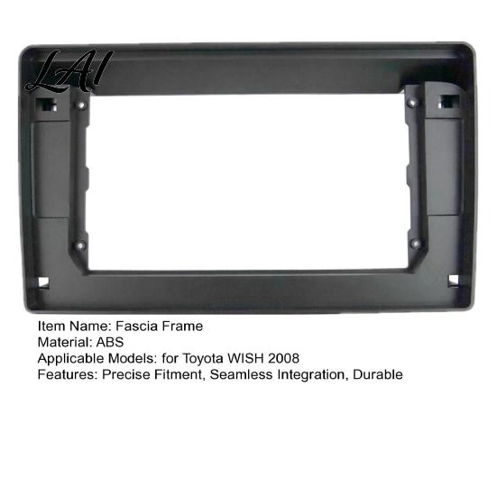 Car Dashboard Protection Cover 10.1 Inch Radio Fascia Frame for Toyota Wish 2008 ABS Navigation Center Console Modification Kit Panel Stereo