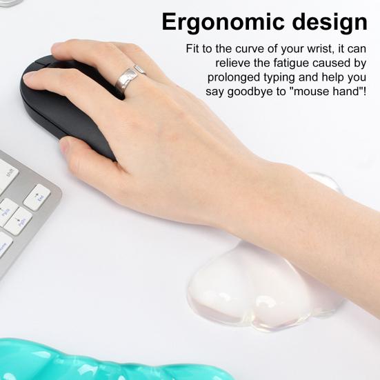 Ergonomic Wrist Guard Anti-Slip Transparent Design Creative Shape Silicone Elbow Pad Cushion Cute Clear Mouse Wrist Pad