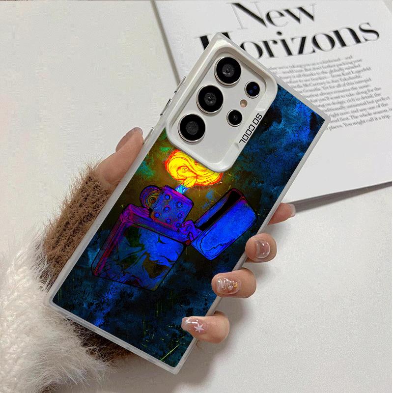 Lighter Cool Pattern Shockproof Phone Case for Samsung Galaxy S26 Edge S25 Ultra S24 FE S23 Plus S21 Cover Anti Fall Fundas