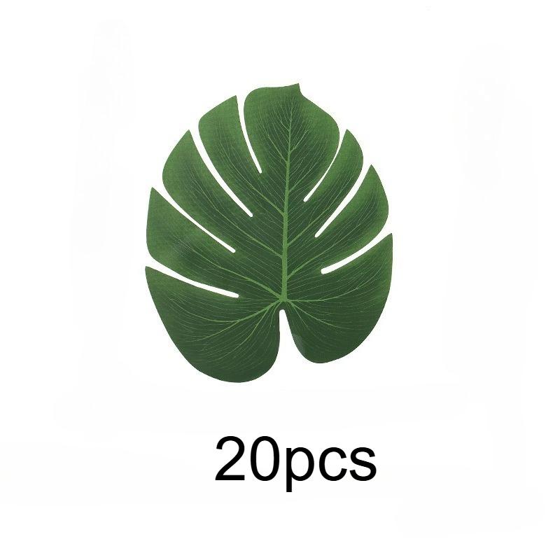 12/20pcs Large Artificial Tropical Palm Leaves, Faux Safari Leaves Monstera Fake Leaves,  Party Jungle Beach Theme Decorations