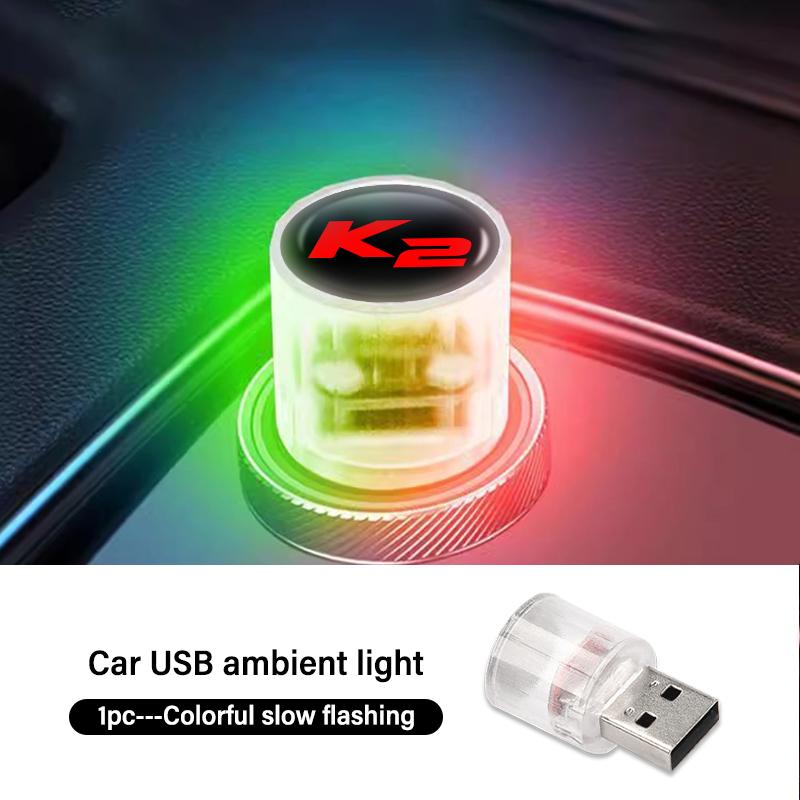 AZKSYT1 Mini USB LED Car Light Auto Interior Atmosphere Light Auto Colorful Lamp For KIA K1 Cerato Soul Venga Forte Spectra Sedona Niro
