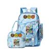 New Rhythm Box Sprunki Music Game Schoolbag Backpack Pencil Case Three-piece Set Student Heat Transfer Backpack D