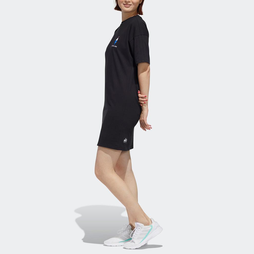 adidas Платье Neo с коротким рукавом Женское Черное GP5808