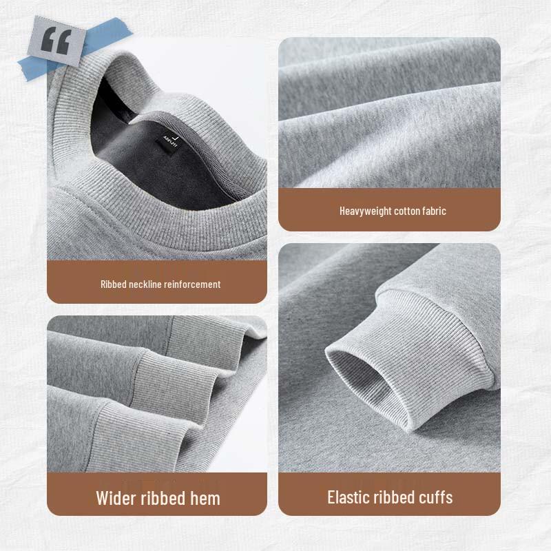 JEANSWEST LIFE Men's Guochao Dunhuang Fleece-Lined Sweatshirt