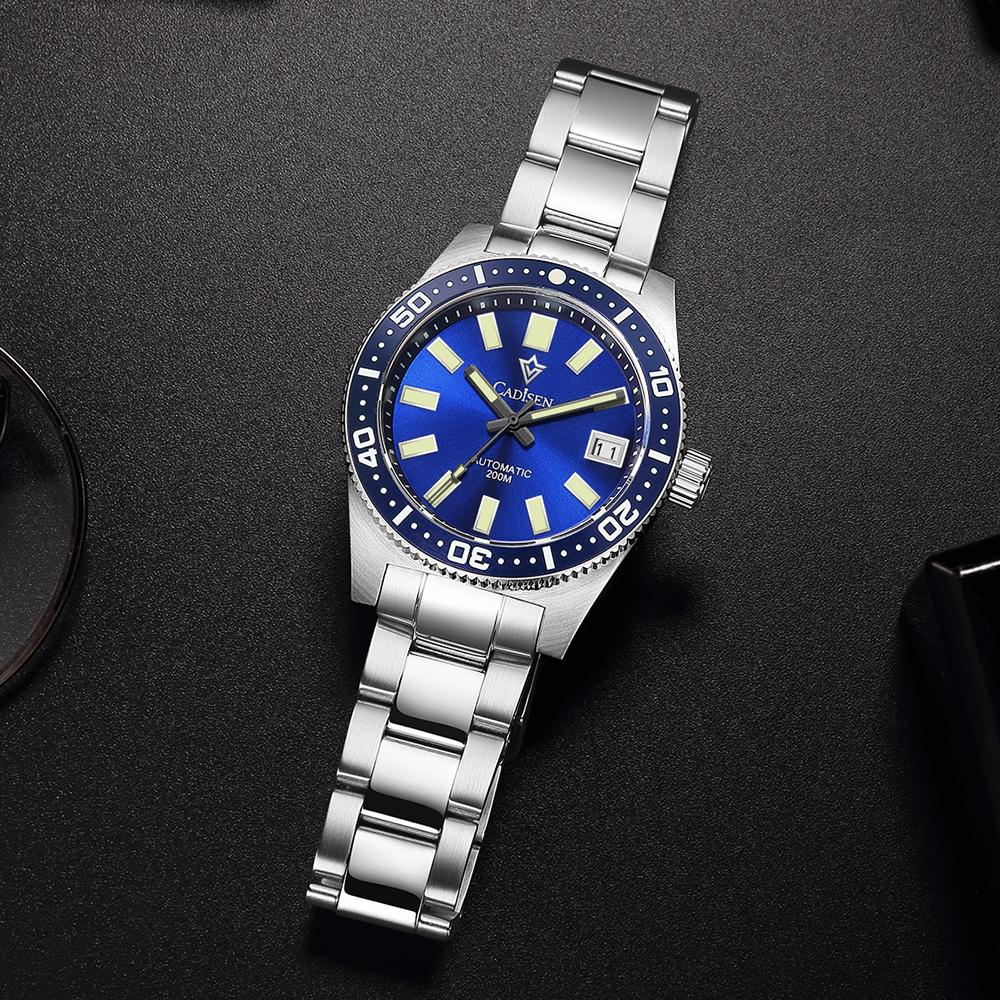 Cadisen 8207 Новые роскошные мужские часы высшего бренда с коробкой 200 м водонепроницаемые автоматические мужские механические часы