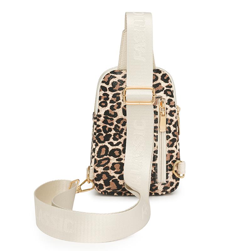 Женская нагрудная сумка с леопардовым принтом, сумка через плечо, легкая дорожная сумка
