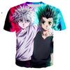 Футболка с 3D принтом аниме Killua Hunter X Hunter, футболка в стиле хип-хоп для мужчин и женщин, модная уличная футболка, повседневные топы в стиле Харадзюку