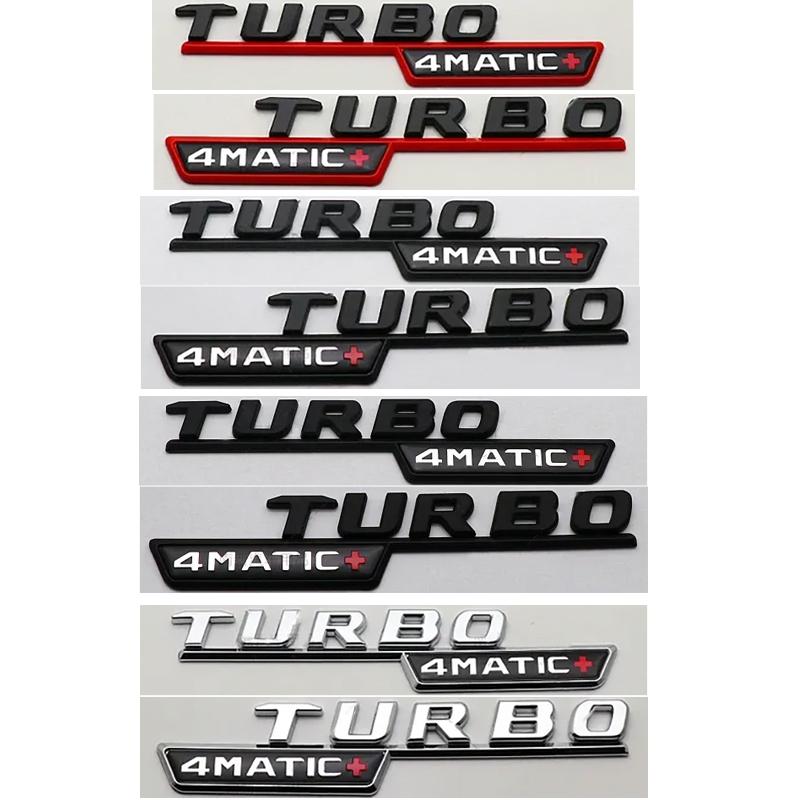 TURBO 4MATIC Plus Car Emblem Side Fender Badge Sticker Logo For Mercedes O9 AMG X247 C117 W117 GLE53 GLA45 A45 A35 CLA35 CLA45 YT9