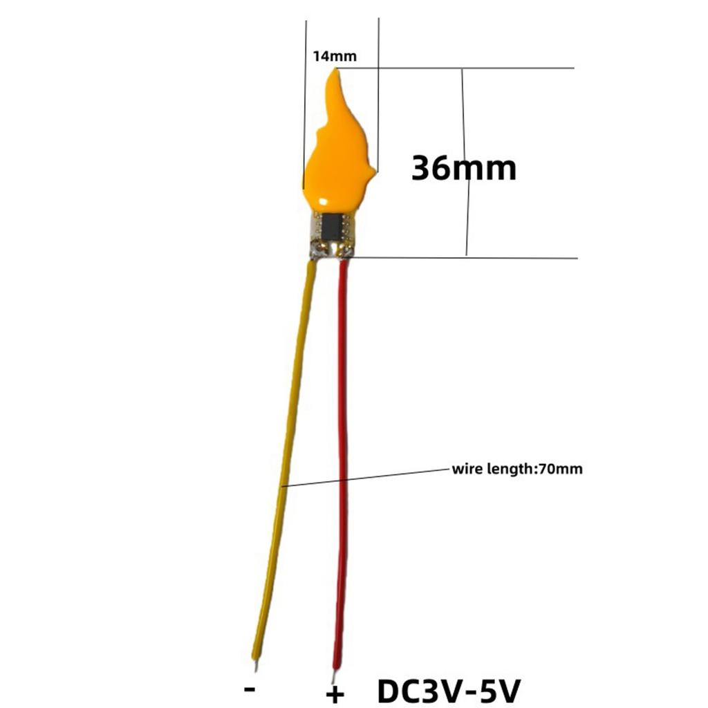 3/5/10 шт. Лампочки с эффектом пламени 2200K Диод 3V Светодиодная лампочка с эффектом пламени Аксессуары для лампочек для рождественских вечеринок