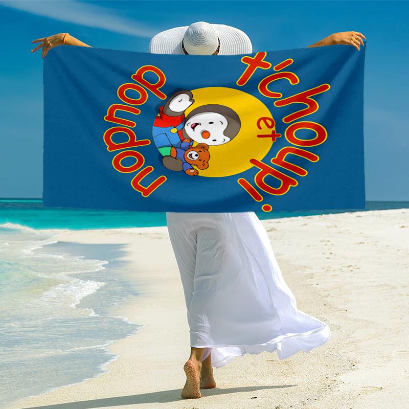 T'choupi Fashion Beach Towel: Ideal for Summer Adventures Soft, absorbent and quick drying suitable for swimming and bathing