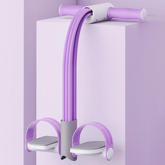 Педальный эспандер с цифровым счетчиком, многофункциональный натяжной трос, 4/6-трубчатый, эластичный, для йоги, педаль-пулемет, тренажер для растяжки тела, домашний спортзал, тренировки