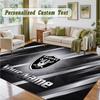 Crystal Velvet Square Rug Custom NameLas Vegas Raiders Pattern Non Slip Home Floor Decor Rug
