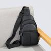 2024 NEW Head Layer Genuine Leather Mens Crossbody Chest Bag Multi-functional Leisure Small Cross Single Shoulder Simple Versatile Zipper Bags