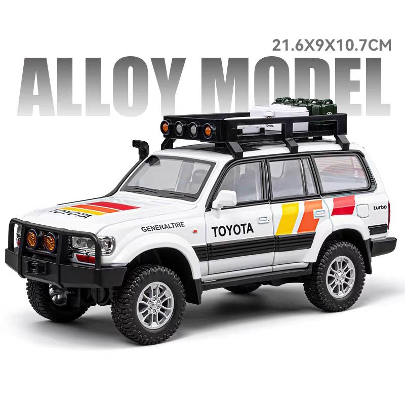 Toyota Land Cruiser 80 Внедорожник Симулятор Литая Модель и Игрушечные Транспортные Средства Звуки и Свет Машинка с Инерционным Механизмом 1:Модель коллекции 24 сплава