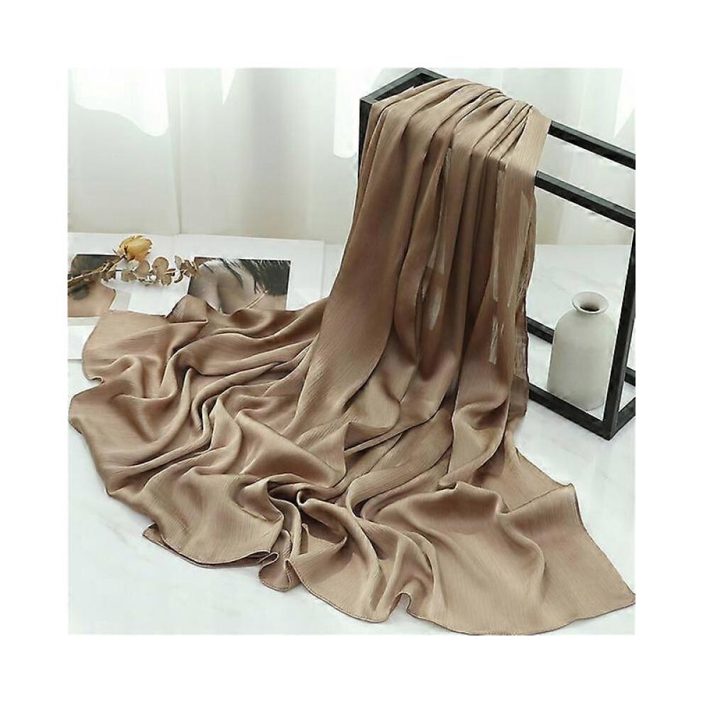 (180x70CM,TH35-24)Luxury Solid Hijab Scarf Women Turban Muslim Headband Design Chiffon Crinkle Bandana Wrap Shawl Fashion Muffler Foulard 2023 New