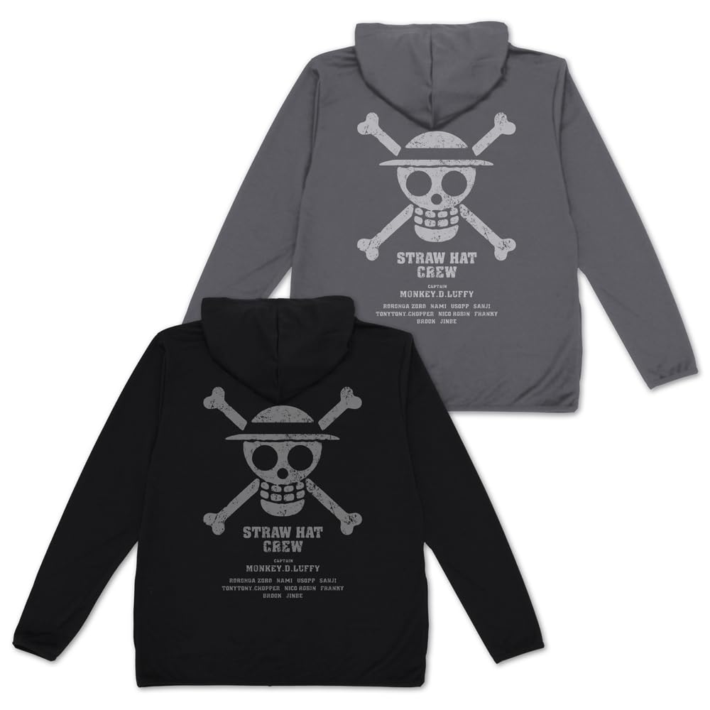 Cospa One Piece Straw Hat Crew Lightweight Dry Hoodie GRAY M size [Official] Ver.2.0