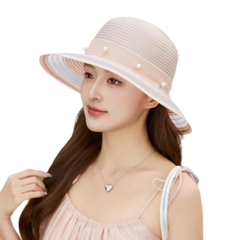 Summer fashion temperament elegant organza hat women's versatile sunshade sunscreen hat outdoor leisure sun hat