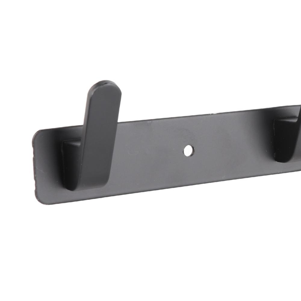 Black Towel Hook Durable Row Hook Modern Wall Hook Rack Kitchen Bathroom Wardrobe Entryway Bedroom