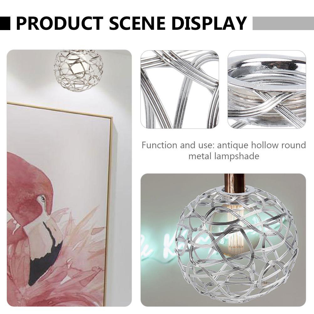 Металлический абажур в виде клетки, ротанговый абажур, декоративный шарообразный абажур, на клипсах, чехлы для люстры, потолочный подвесной светильник