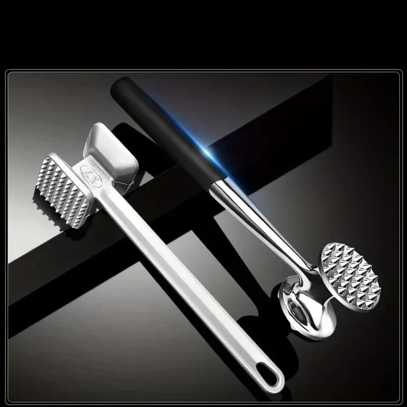 Кухонный молоток из нержавеющей стали с двумя сторонами для отбивания мяса, профессиональный поварской тендеризатор для мяса, многофункциональный инструмент для мяса