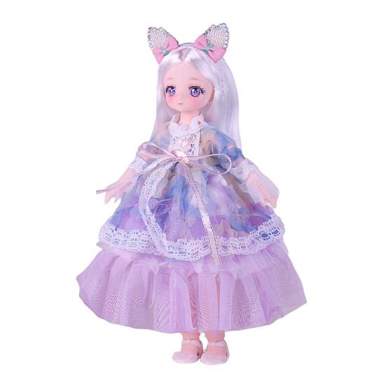 30CM 1/6 Ball Jointed Doll with Clothes Princess Lolita Dress BJD Doll Collectable Posable Action Figure Dress Up Doll Toy Girls Birthday Gift