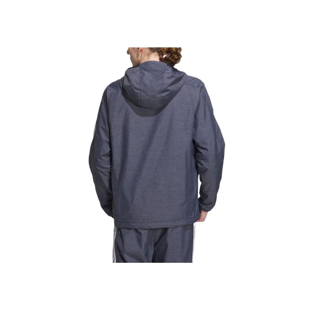 Adidas Logo Print Zip-Up Track Jacket Men Outerwear Legend-Blue IK7324