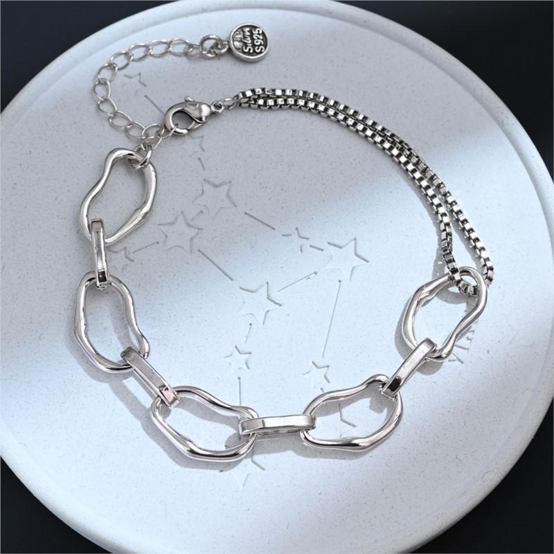 VENTFILLE 925 Sterling Silver Chain Fringe Bracelet For Women Aesthetic Versatile Hollow Out Fashion Jewelry Gift Dropshipping