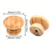 Easy-Grip Design Walnut Wood Cabinet Knobs Rust-Resistant Drawer Pulls Handles  for Kitchen