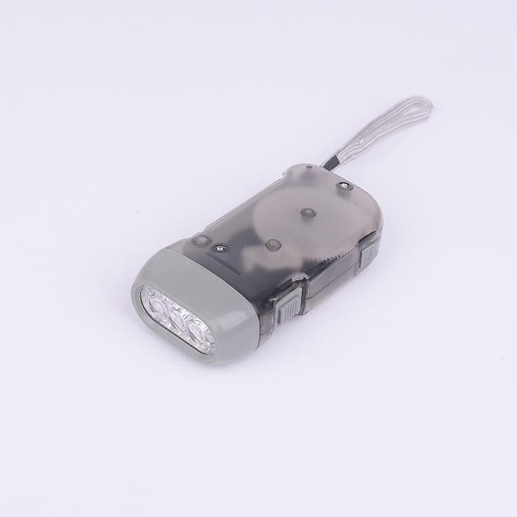 Portable Hand Pressing LED Night Flashlight Self-Powered Dynamo Crank Power Wind Up Manual Power Generation For Camping Riding