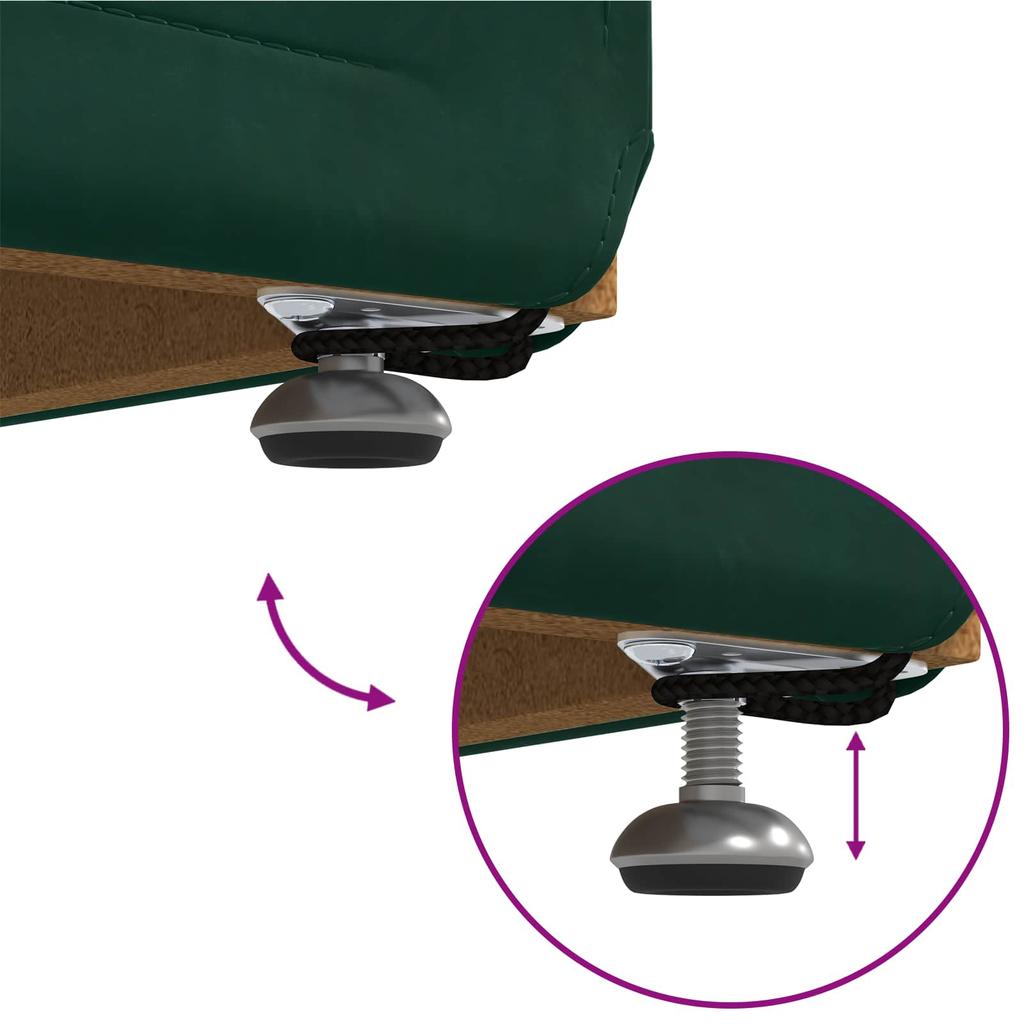 Stool Dark Green 101 x 41 x 40 cm Velvet and Engineered Wood