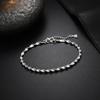 Korean Version of European and American S925 Silver-plated Fashionable and Exquisite Double Water Wave Bracelet Twisted Rope Twisted Piece Chain