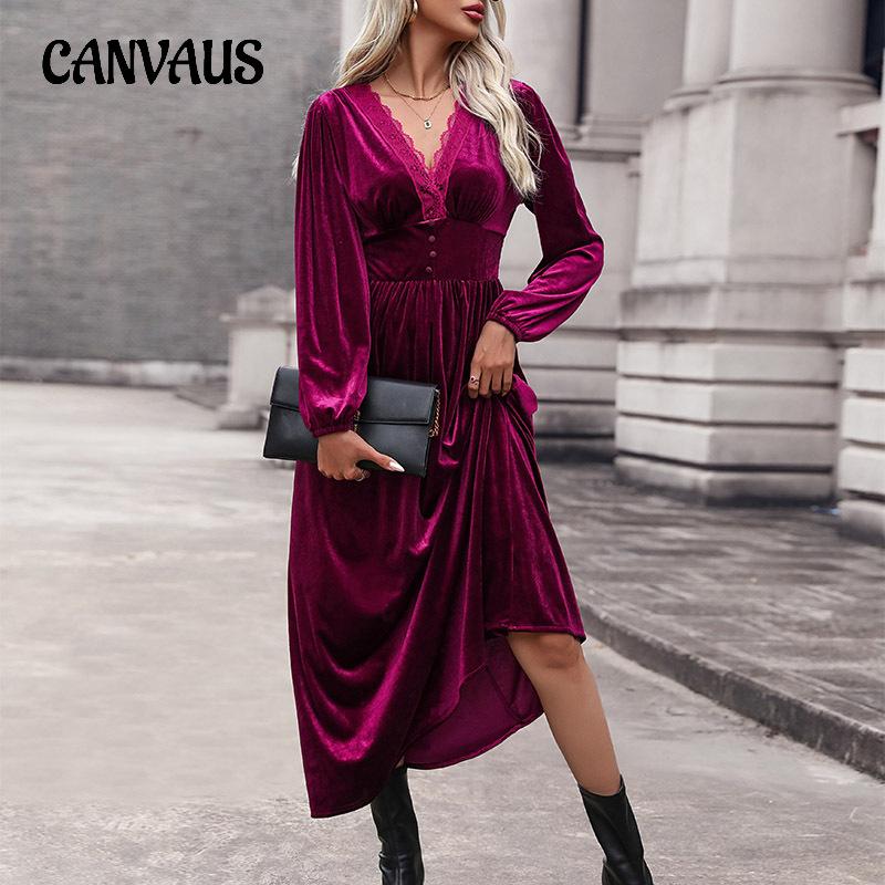 Весенние и осенние женские платья. Бархатные трикотажные платья. Темпераментные элегантные длинные платья.
