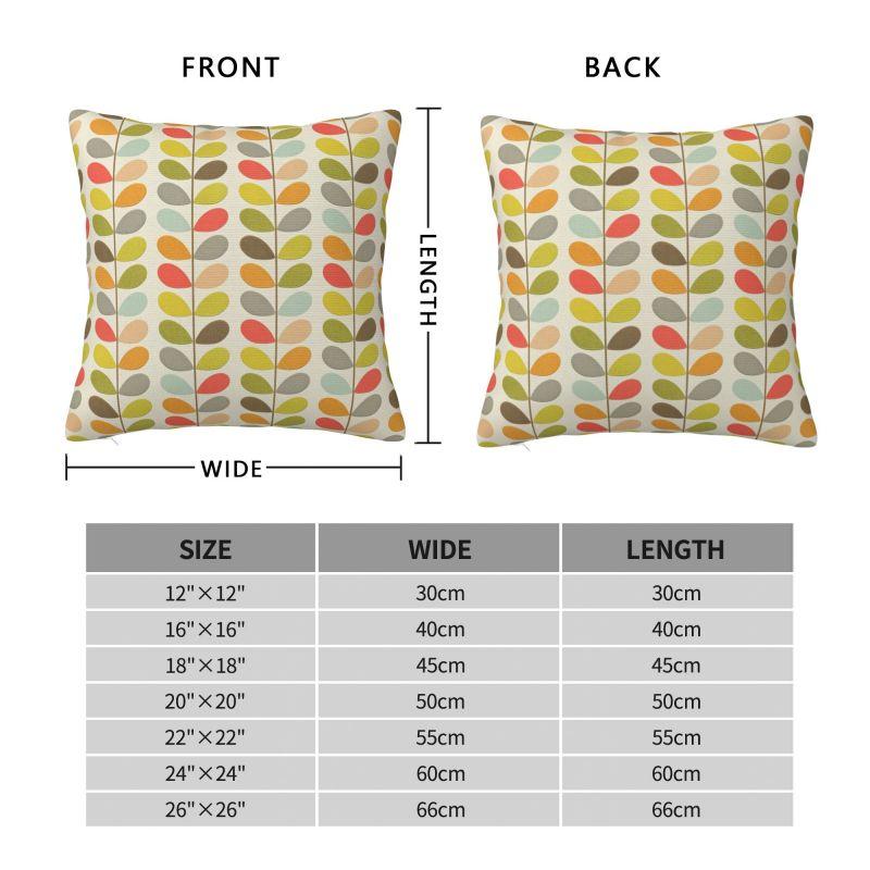 Модные наволочки на подушки Orla Kiely 45x45 см, бархатные, с скандинавскими цветами, многостебельные, для дивана, квадратные