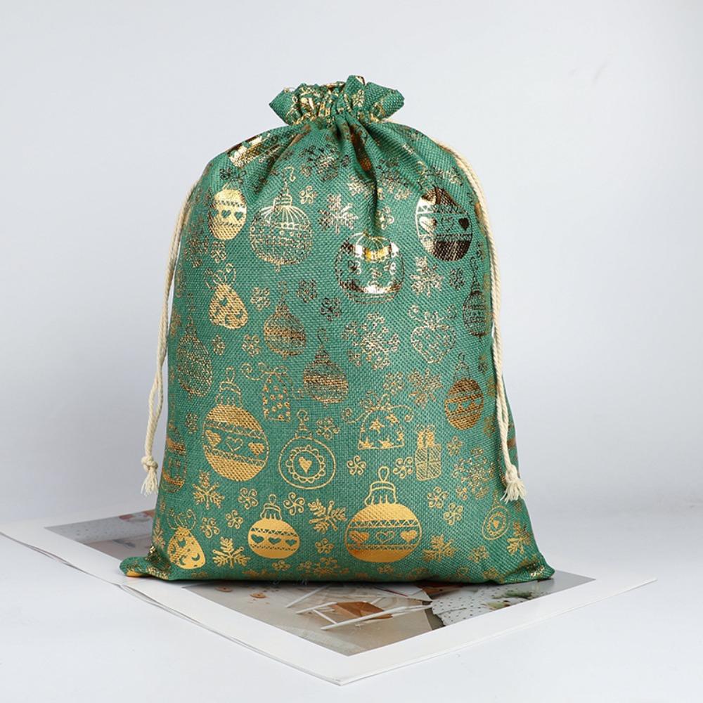 5pcs/lot Multi-color Christmas Drawstring Storage Bag Candy Jewelry Toy Presents