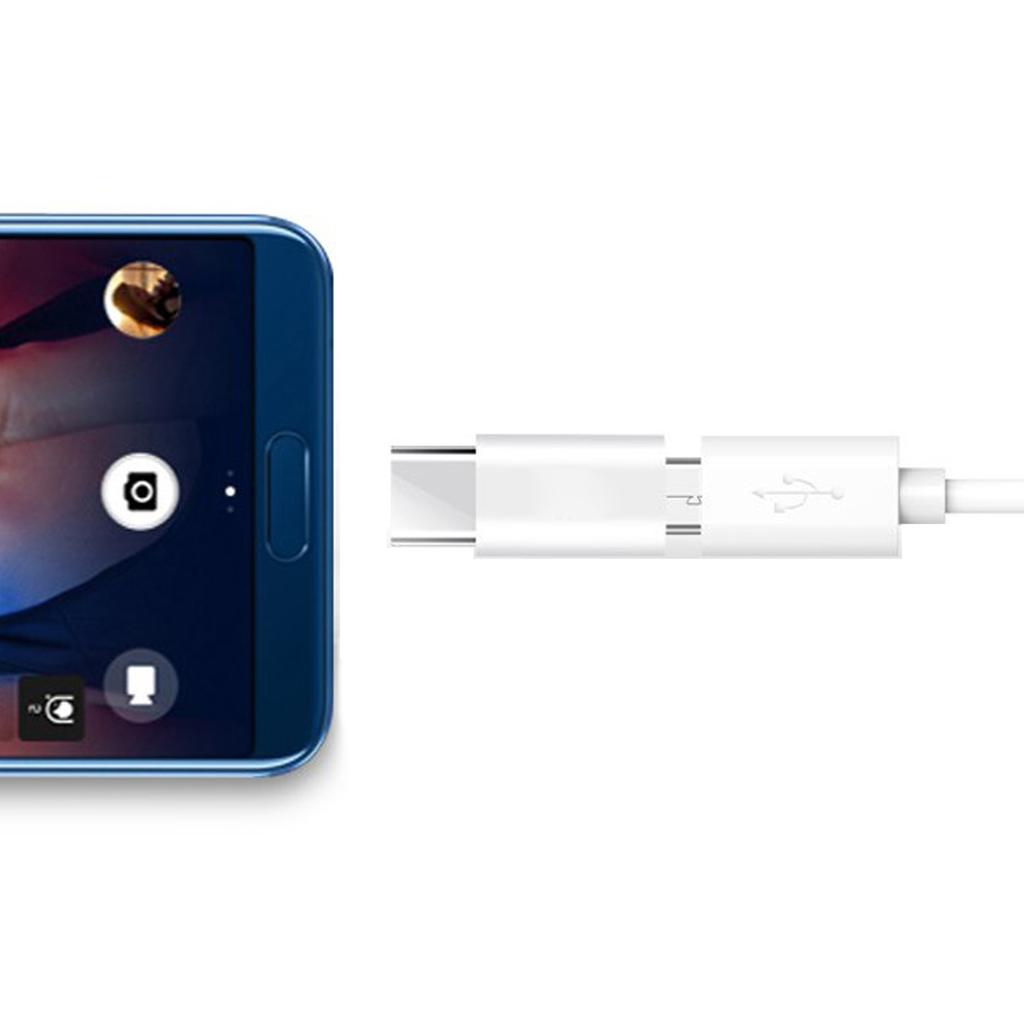 Адаптер USB Female to Type-C Male, устойчивый к коррозии, портативный конвертер белого цвета, поддерживает зарядку и передачу данных