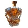 Yousheng Whiskey Bottle Motorcycle Engine Decanter Handmade Glass Bottle Mechanical Aesthetics Liquor Container for Motorcycle Enthusiasts