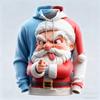3D Funny Santa Clause Printed Men's Hoodies Loose Long Sleeve Hooded Sweatshirts Autumn Kids Christmas Festival Party Clothing
