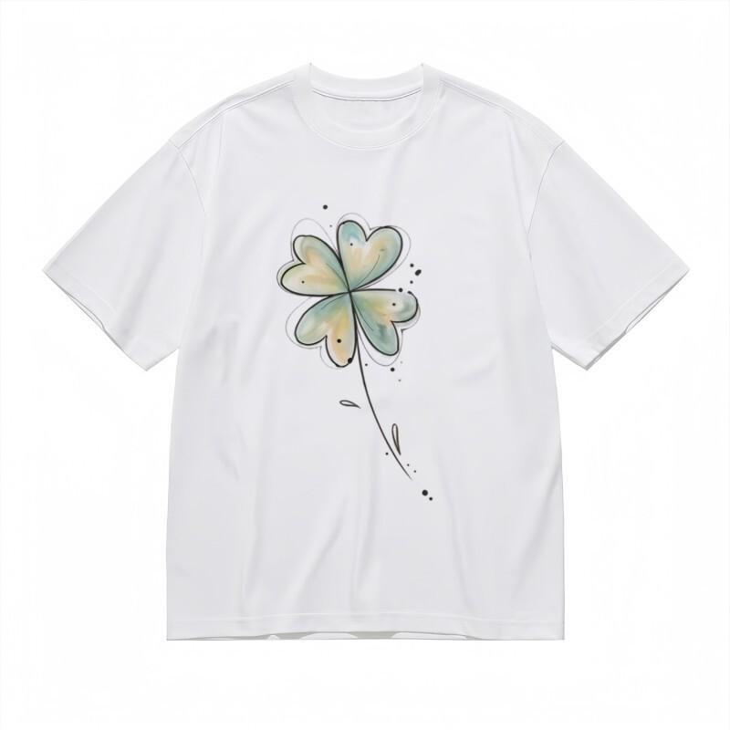 Женская дышащая классическая футболка с абстрактным дизайном «Движение чернильных капель» Хлопковая футболка